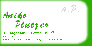 aniko plutzer business card